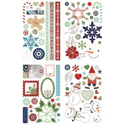 BGR Glitter Chipboard - Nordic Holiday