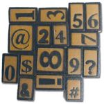 BCI Wood Art - Letterpress Blocks Numbers