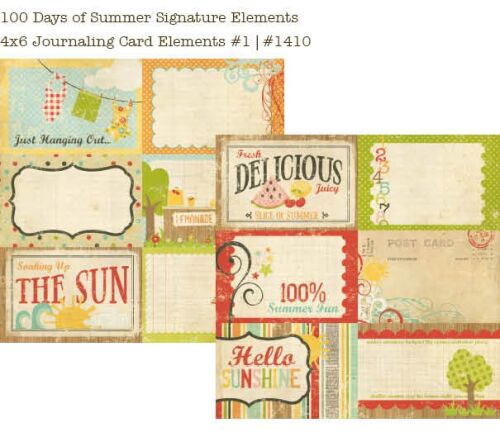 SST Cardstock - 100 Days of Summer Journaling Card Elements #1