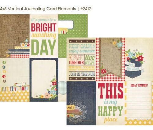 SST Cardstock - Summer Fresh Vertical Journaling Card