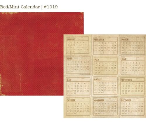 SST Cardstock - Year-o-Graphy Red/Mini Calendar