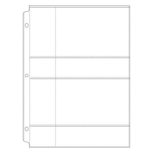 WRM Ring Page Protector/Klarsichthüllen 8.5"x11" (2-4x6)