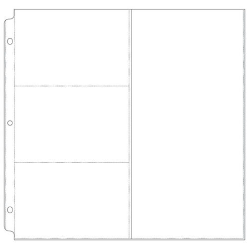 WRM Ring Page Protector/Klarsichthüllen 12"x12" (1-6x12, 3-6x4)