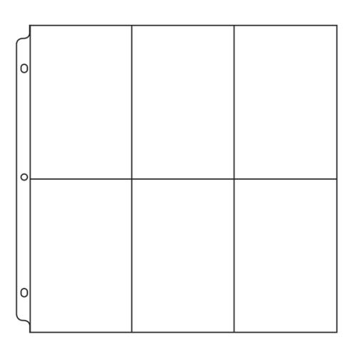 WRM Ring Page Protector/Klarsichthüllen 12"x12" (6-4x6)