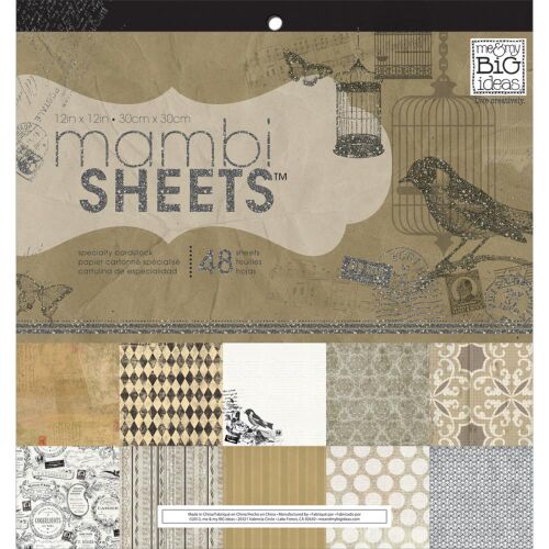 MBI Paper Pad 12x12" - Cardstock Birdcage