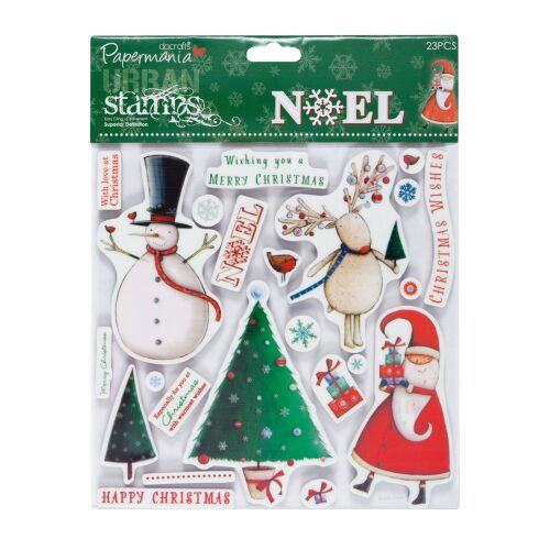 DOC Cling Mounted Stamps - Noel Christmas Wishes 8x8