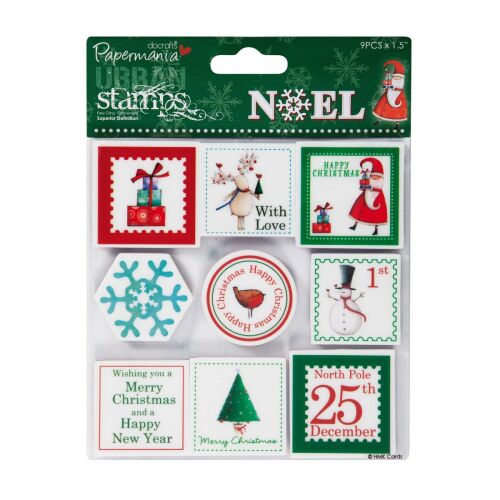 DOC Cling Mounted Stamps - Noel Postage Stamps 5x5