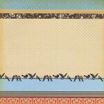 DCWV Cardstock - Mi Casa Bird Stripe Glitter