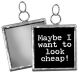 PBK Square Mirror Charm - Look cheap