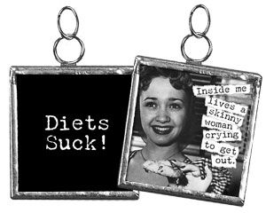 PBK Large Square Charm - Diets Suck