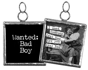 PBK Large Square Charm - Bad Boy