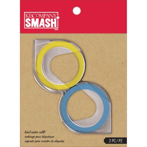 K & Company Smash Label Maker Refill Yellow/Blue