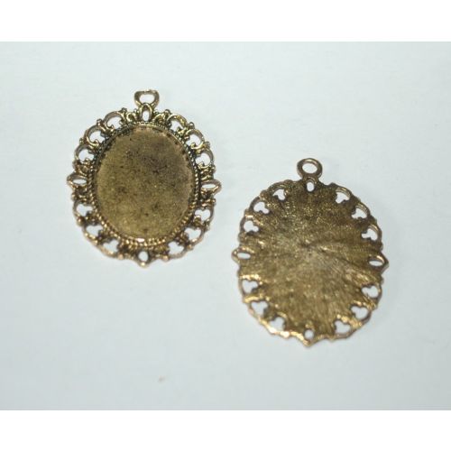 AEX Charm - Medallion Antique Gold