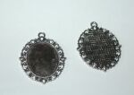 AEX Charm - Medallion Antique Silver