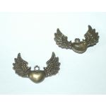 AEX Charm - Flying Heart/Geflügeltes Herz Bronze