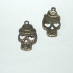 AEX Charm - Totenkopf mit Hut/Skull with Hat Bronze