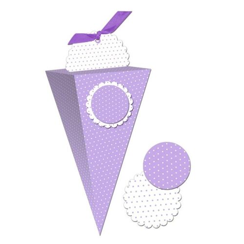 LWB Geschenkbox - Chiara Cone Lilac Dot 41