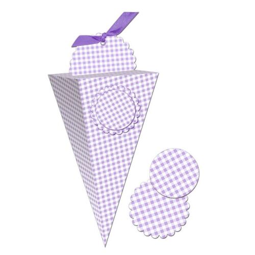 LWB Geschenkbox - Chiara Cone Lilac Vichy 43