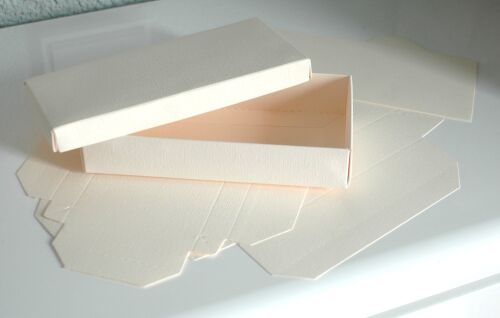 SRH Faltschachtel Box mit Deckel Creme Rechteckig