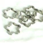 AEX Schlüsselring - Blume Silber