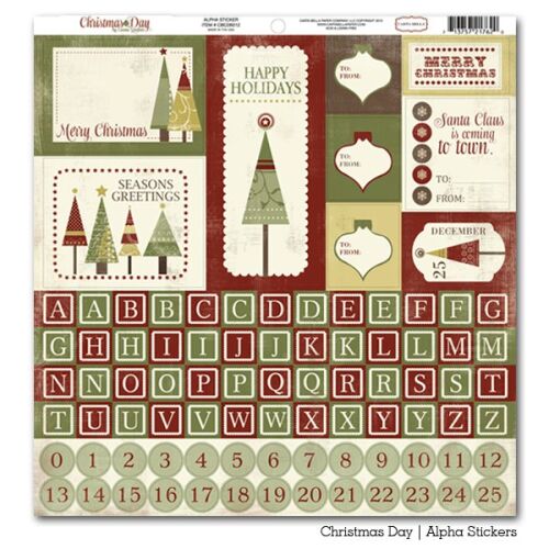 CTB Sticker 12x12" - Christmas Day Alpha