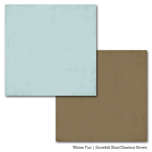 CTB Cardstock - Winter Fun Snowfall Blue/Chestnut Brown