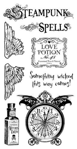 G45 Cling Mounted Stamps - Steampunk Spells #1