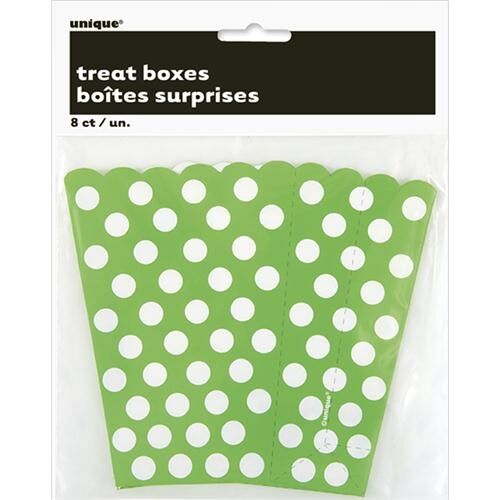 UNQ Treat Boxes - Lime Green Dots