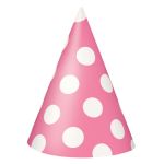 UNQ Party Hats - Hot Pink Dots