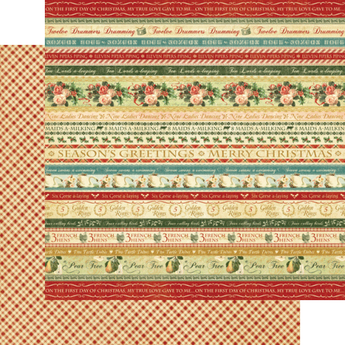 G45 Cardstock - Twelve Days of Christmas Joyeux Noel