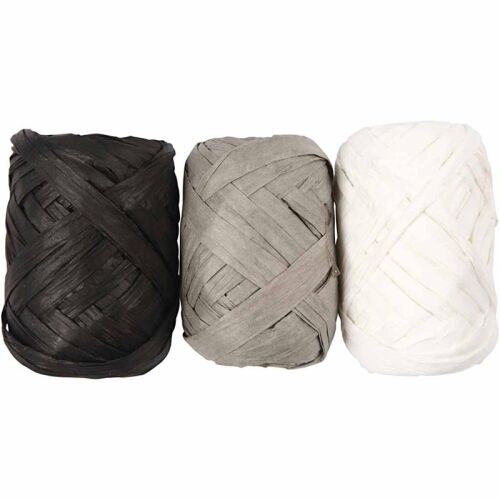 CCH Band - Raffia Bast Set Schwarz/weiis Paris