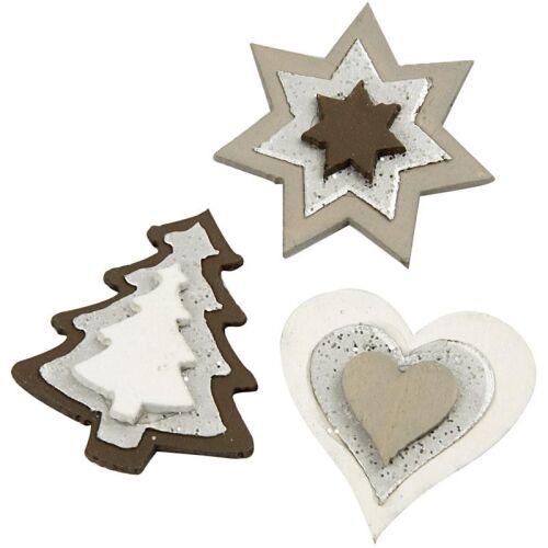 CCH Embellishment - Weihnachtsformen aus Holz