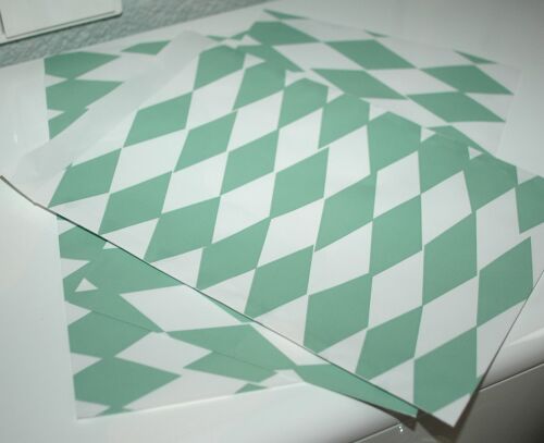 KDD Geschenktüten - 12 Stück Harlequin Square Mint 17x25 cm