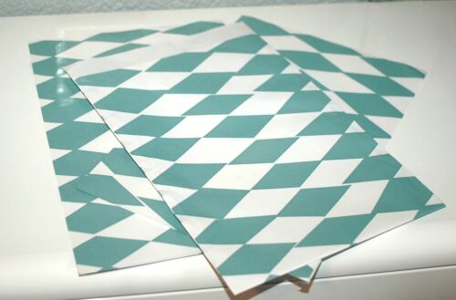 KDD Geschenktüten - 12 Stück Harlequin Square Sea Blue...