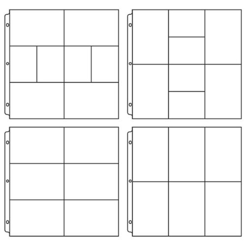 WRM Ring Photo Sleeves/Klarsichthüllen 12"x12" - Multipack 20 Stück