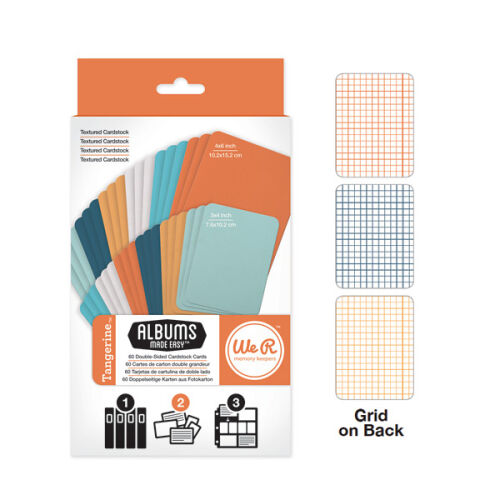 WRM Cardstock Cards - Albums made Easy Tangerine
