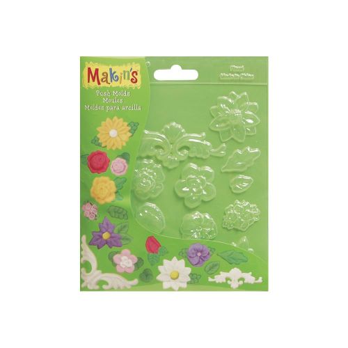 MKS Makins Clay Push Molds - Floral