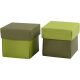 CCH Paper Art - 10x Pappschachtel 5x5x5.5 cm Grün