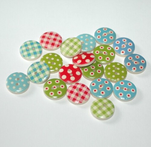 SRH Knopf-Mix Dots & Karos