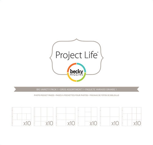 AMC Becky Higgins Project Life - Klarsichthüllen/Page Protectors Big Variety 60 St