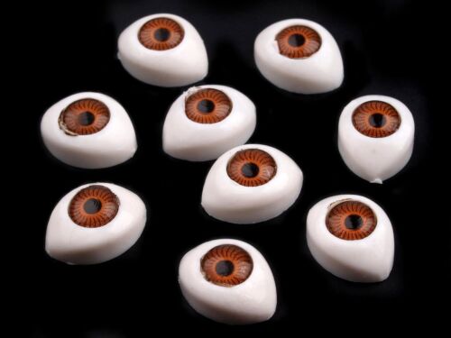 STK Embellishment - Braune Augen 8x11 mm