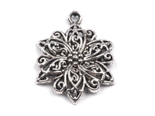 STK Embellishment - Charm Blüte Silber