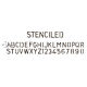 Sizzlits Decorative Strip Die - Tim Holtz Alterations Alphabet Stenciled