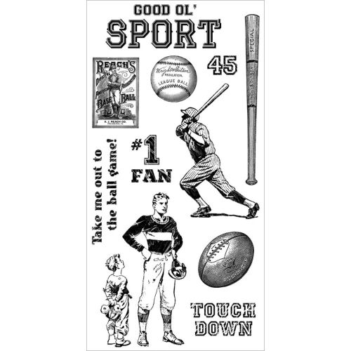 G45 Cling Mounted Stamps - Good Ol Sport #1