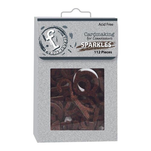 RRI Chipboard - Sparkle Alphabet Chocolate