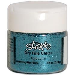 RAG Distress Stickles - Dry Fine Glitter Turquoise