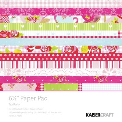KSC Paper Pad 6.5"x6.5" - Tea Party