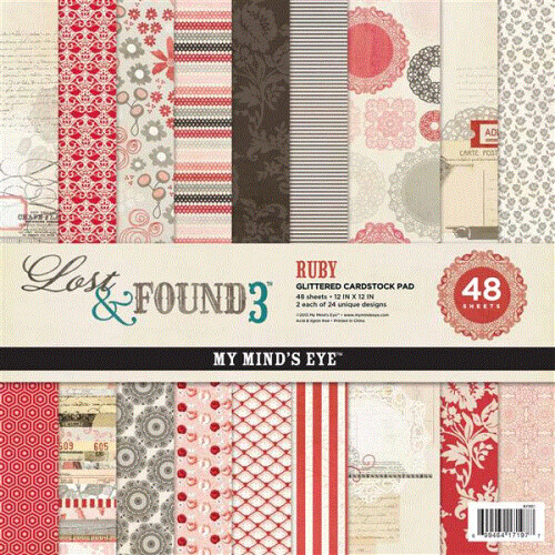 MYM Paper Pad12x12 - Lost & Found 3 Ruby