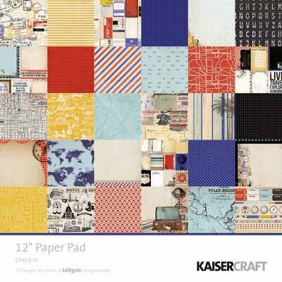 KSC Paper Pad 12x12 - Check-in
