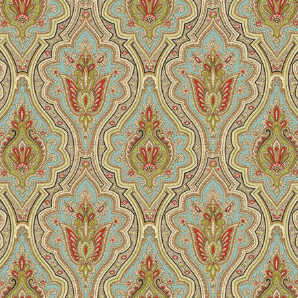 AGR Cardstock - Blue Damask